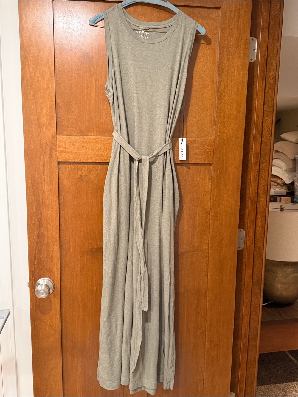 Velvet by Graham & Spencer Sleeveless Maxi Dress in Olive